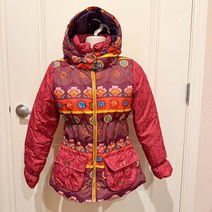 NWOT Desigual Girl's Printed Coat, sz 11/12